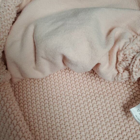 💥108 VENUS Chunky Cable Knit Sleeveless Sweater Pink High-Lo - Picture 6 of 10